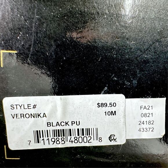 Thalia Sodi Black Faux Leather Veronika Boots - Size 10 - Picture 10 of 10